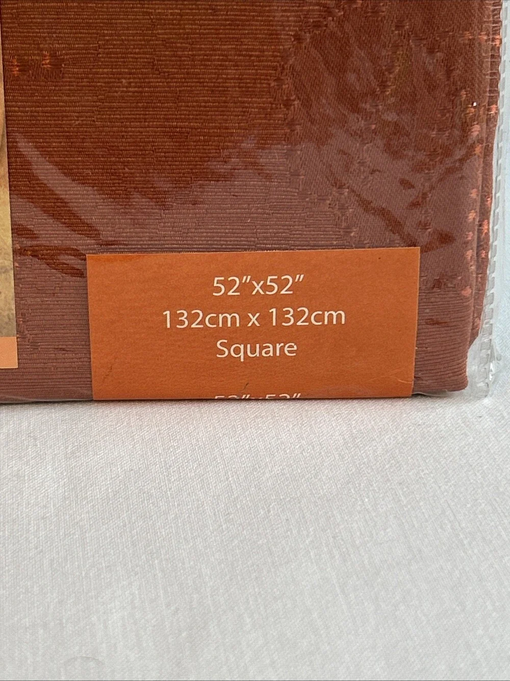 Benson Mills Harvest Legacy Jacquard Tablecloth 52 X 52 Square Rust Orange